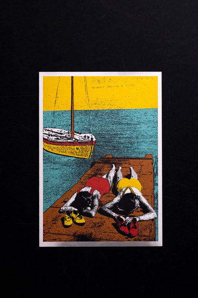 Sunbath - postcard - originální pohlednice XL