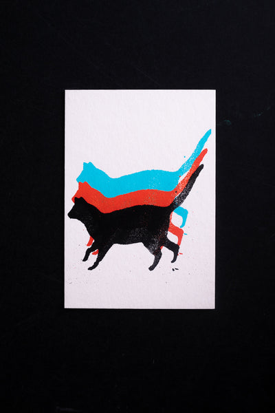 Fat cat - postcard - originální pohlednice Medium