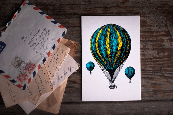 Balloon - postcard - originální pohlednice Medium