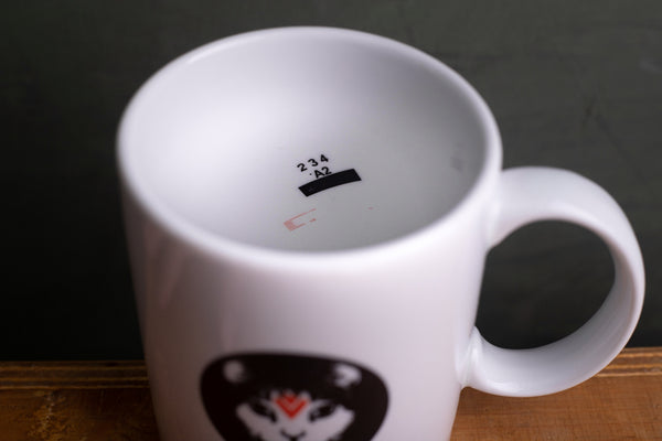 "Cat circle" porcelain cup with HANDLE - L (wh) originální hrnek