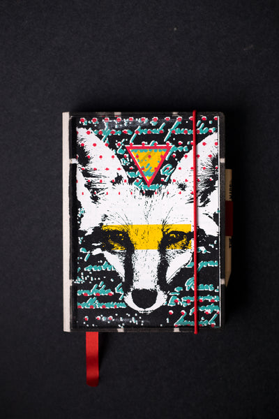notebook originální zápisník deník streetart dekorace dárek handmade fox liška