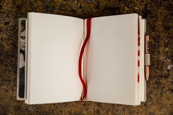 Blank cover MINI notebook - polar white originální zápisník