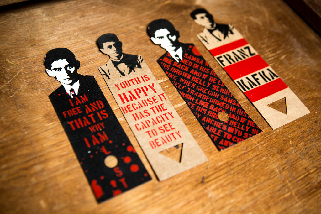 Bookmarks for Mucha Museum and Franz Kafka Museum