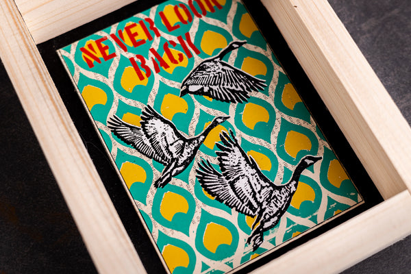 Wild goose original print with frame S originální obrázek