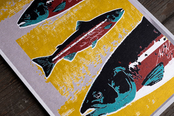 Salmon - postcard - originální pohlednice Medium