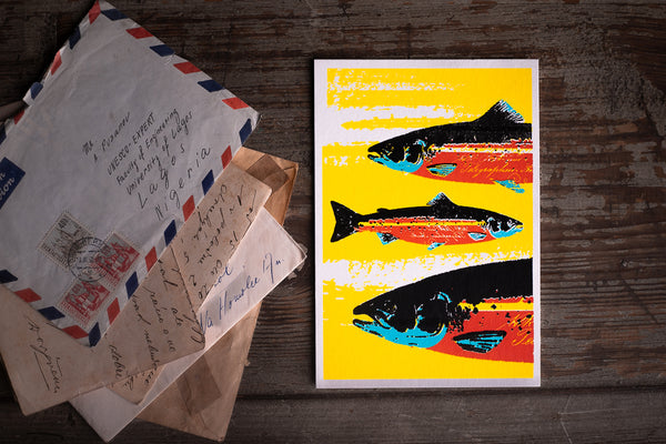 Salmon - postcard - originální pohlednice