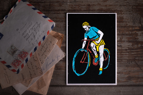Postamte bike - postcard - originální pohlednice