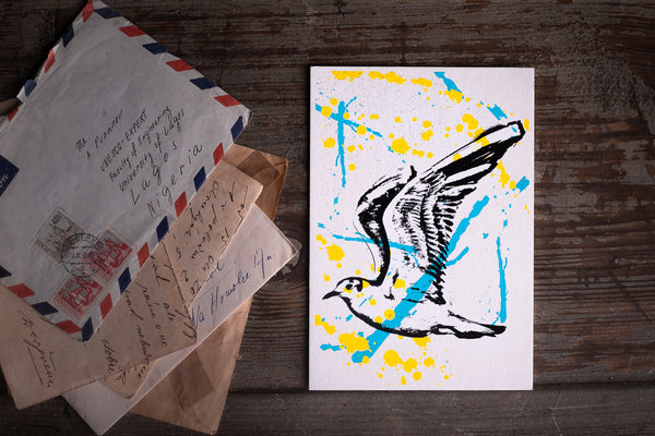 Seagull - postcard - originální pohlednice Medium