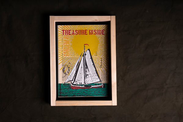 TREASURE INSIDE original print with frame XL originální obrázek