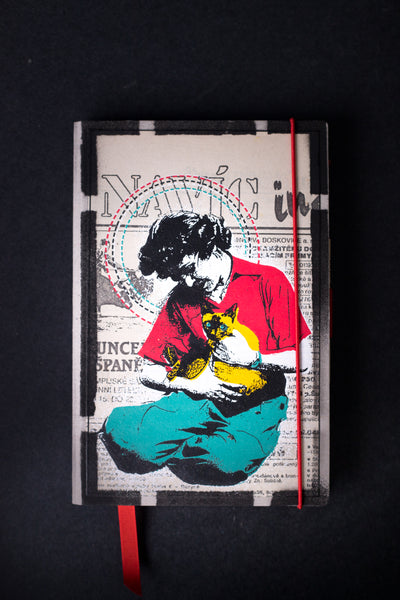 Meg and yellow cat - Undated Diary