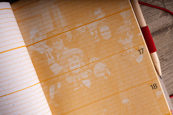 ghost-print-page.jpg — Diary weekly page with a faint ghosted photographic print
