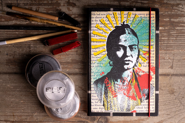 Hardcover notebook with Frida Kahlo.