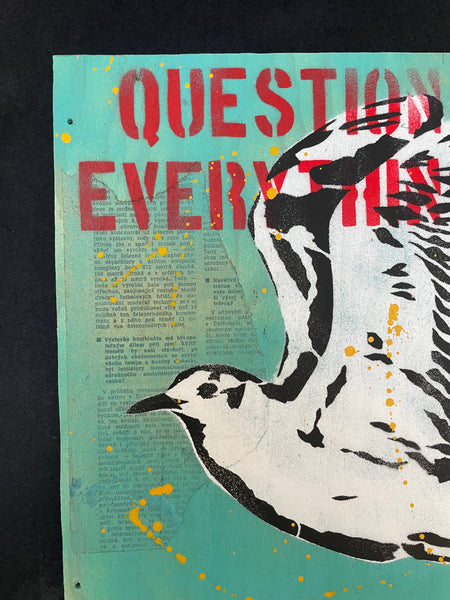 Seagull blue - originální sprejovaný obraz