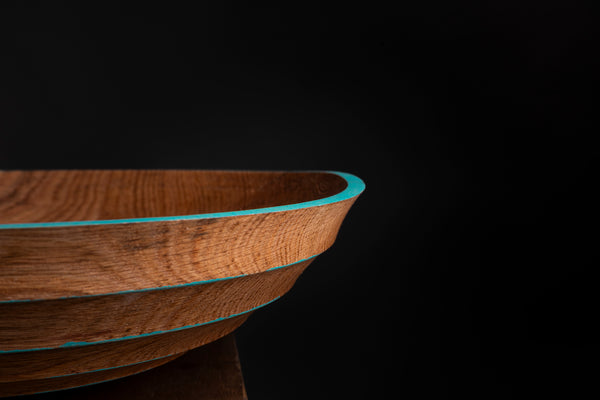 MATTEA unique handmade oak bowl crafted from reclaimed forest oak