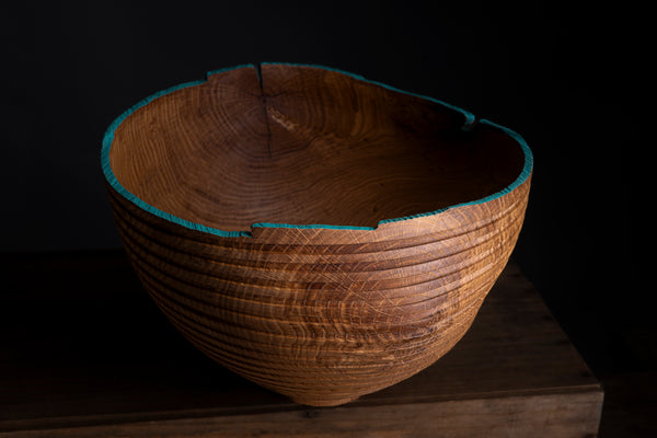 Top view of Rowan oak bowl
