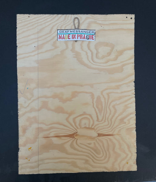 Wild goose - originální sprejovaný obraz yellow