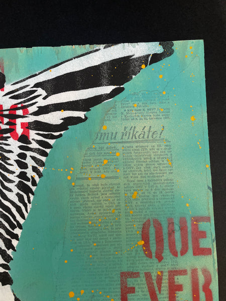 Seagull blue - originální sprejovaný obraz