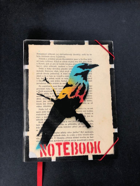 notebook originální zápisník deník streetart dekorace dárek handmade velký