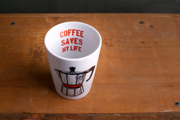 "Moka" porcelain cup TO GO - S originální hrnek