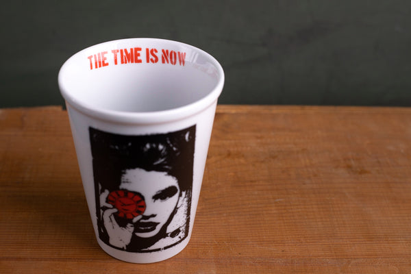 "Time is now" porcelain cup TO GO - L originální hrnek