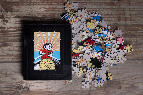 notebook originální zápisník deník streetart dekorace dárek handmade puzzle