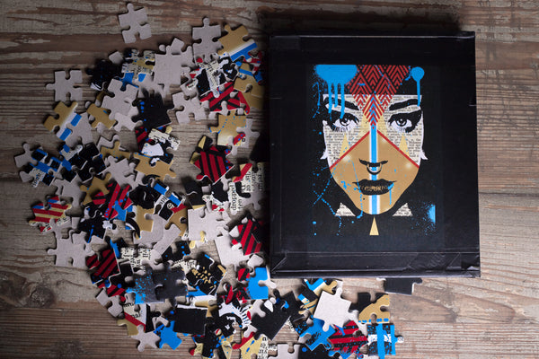 notebook originální zápisník deník streetart dekorace dárek handmade puzzle
