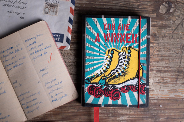 Roller skates - mini notebook originální zápisník