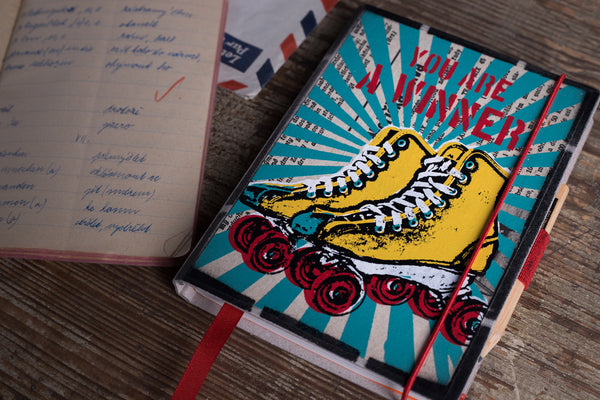 Roller skates - mini notebook originální zápisník
