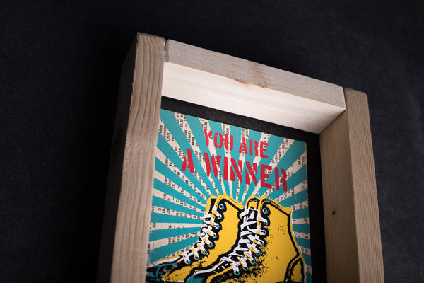 Roller skate - mini notebook with frame originální obrázek