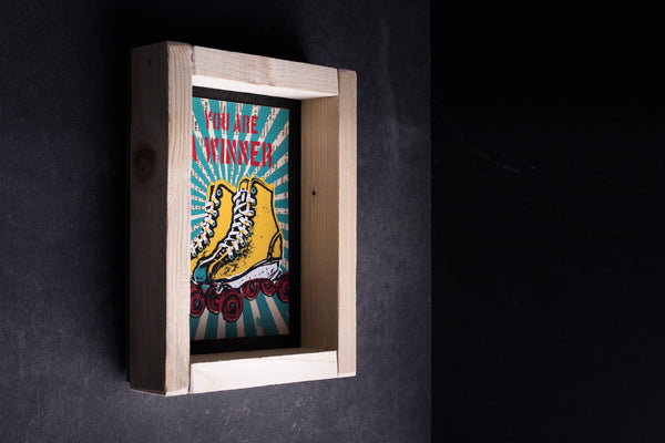Roller skate - mini notebook with frame originální obrázek