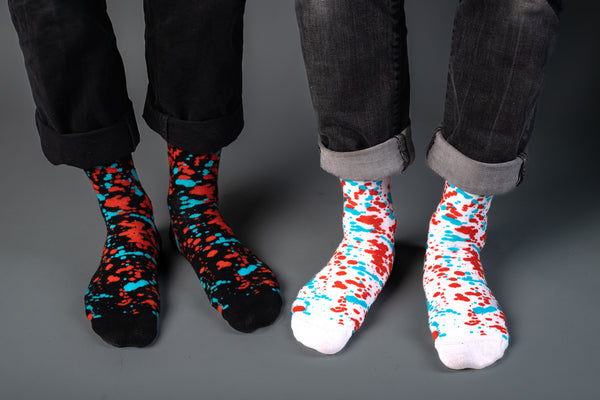 Medium notebook with socks - WHITE - originální zápisník a ponožky