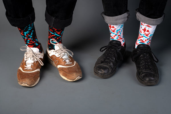 Medium notebook with socks - WHITE - originální zápisník a ponožky