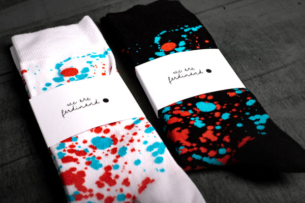 Medium notebook with socks - WHITE - originální zápisník a ponožky