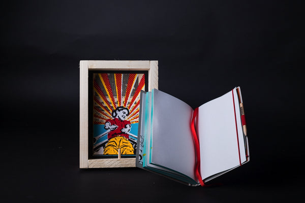 Flying umbrella - medium notebook with frame originální obrázek