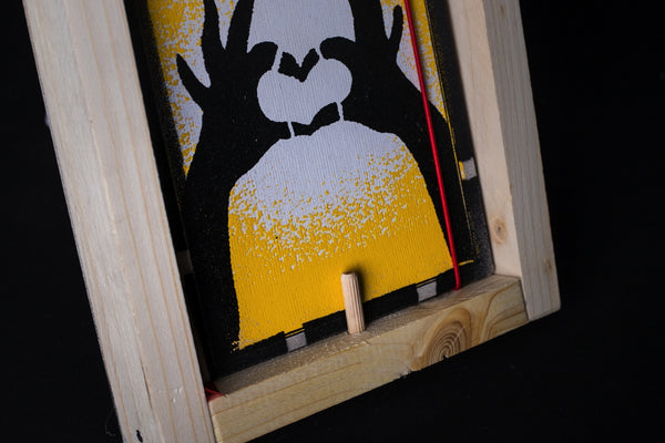 Hands heart - medium notebook with frame originální obrázek