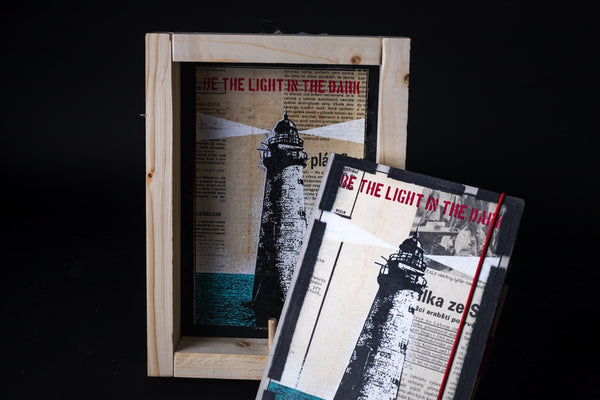 Lighthouse - medium notebook with frame originální obrázek