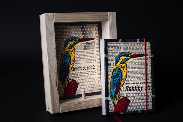 Kingfisher - mini notebook with frame originální obrázek