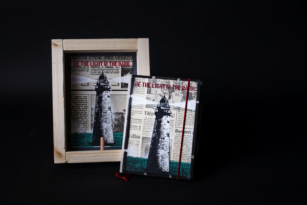 Lighthouse - mini notebook with frame originální obrázek