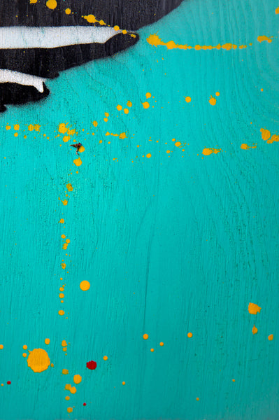 Seagull blue - originální sprejovaný obraz