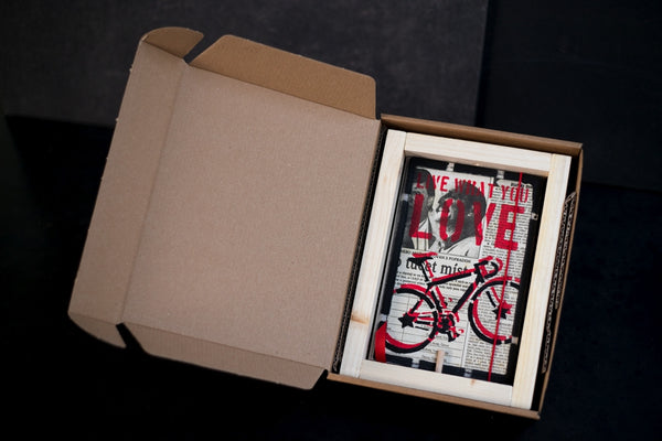 Bike - medium notebook with frame originální rámeček