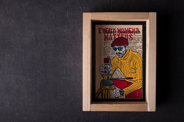 notebook originální zápisník deník streetart dekorace dárek handmade obrázek rámeček