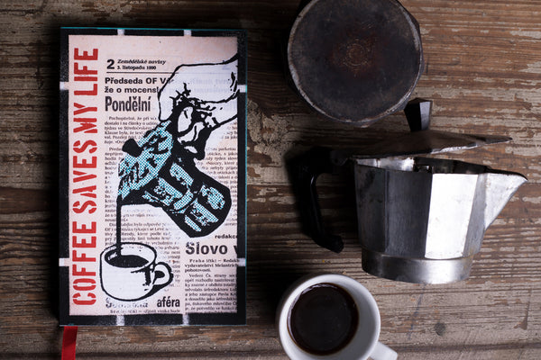 Coffee saves my life - basic - ruled notebook