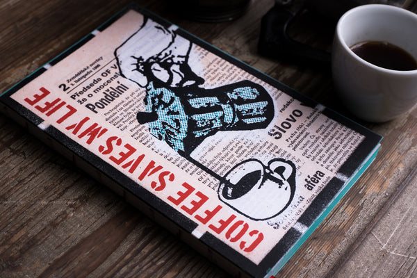 Coffee saves my life - basic - ruled notebook