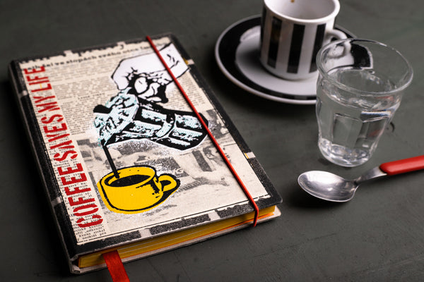 Coffee saves my life - medium notebook originální zápisník
