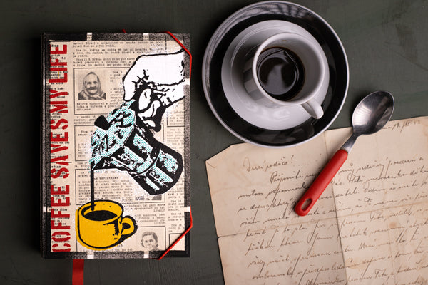 Coffee saves my life - small originální zápisník