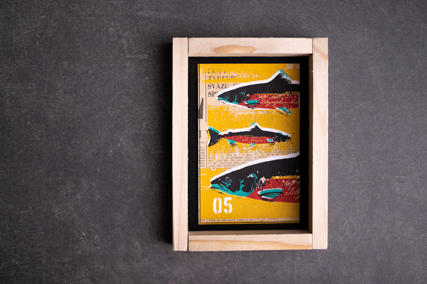 Salmon - original print with frame M / originální obrázek