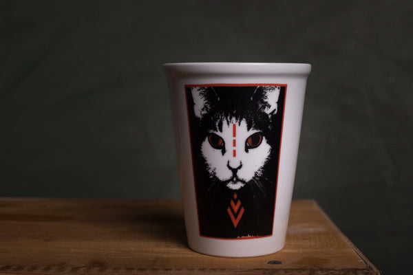 Cat porcelain cup TO GO - L / originální hrnek